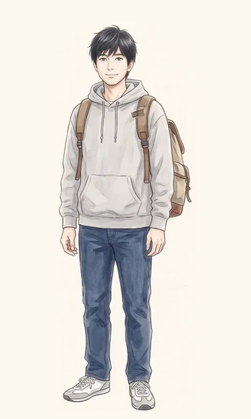 宮本くんの立ち姿
