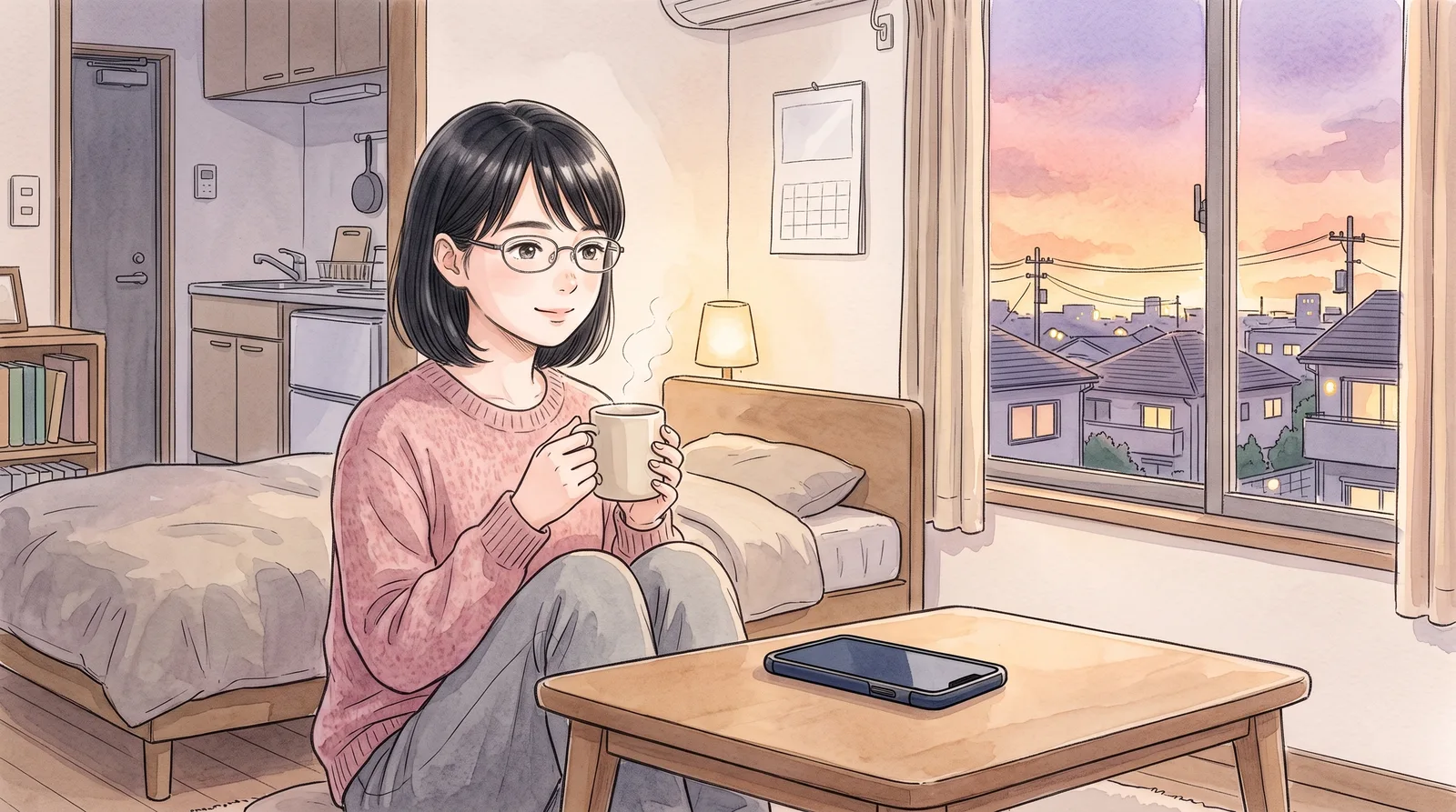 部屋に帰って、ひと息
