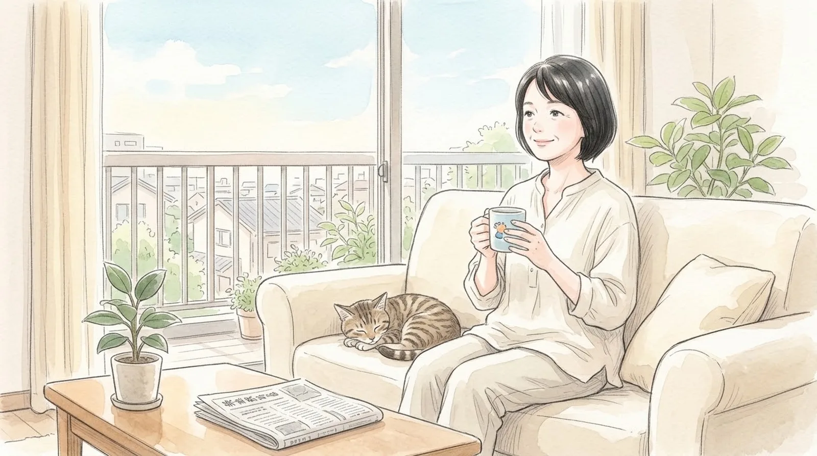 休みの日の朝